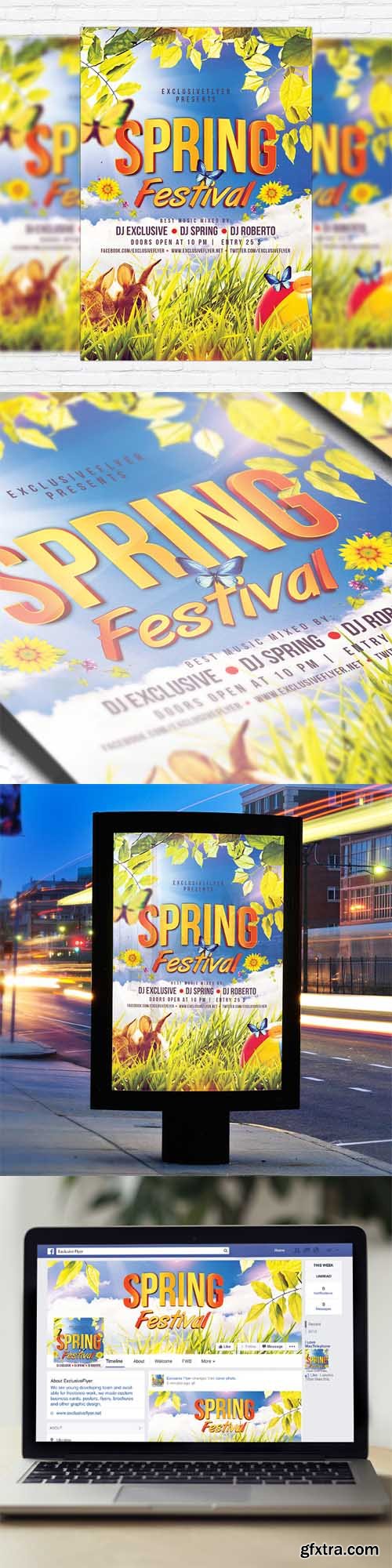 Spring Festival - Flyer Template + Facebook Cover Spring Festival - Flyer Template + Facebook Cover