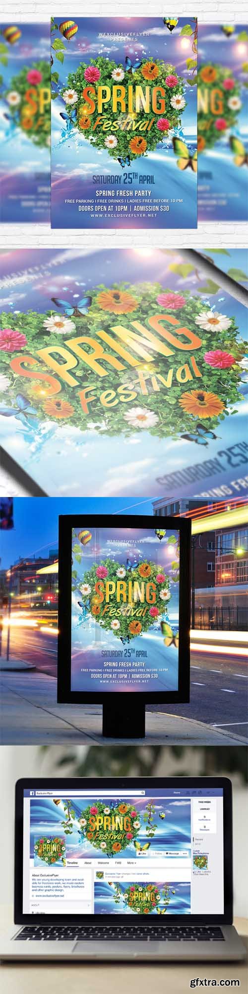 Spring Festival Night - Flyer Template + Facebook Cover Spring Festival Night - Flyer Template + Facebook Cover