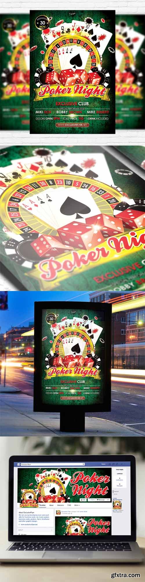 Poker Night - Flyer Template + Facebook Cover Poker Night - Flyer Template + Facebook Cover