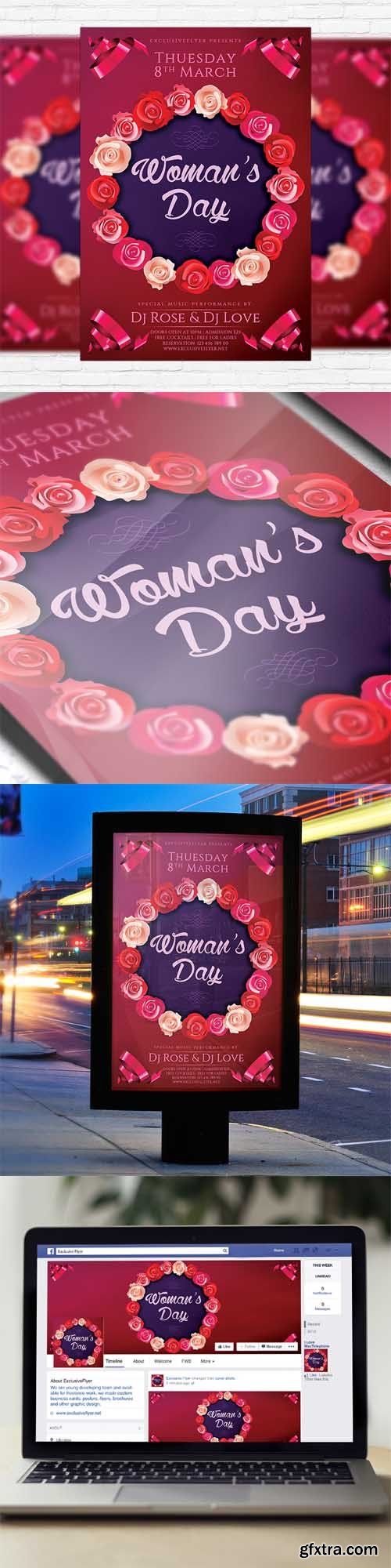 Womens Day - Flyer Template + Facebook Cover Womens Day - Flyer Template + Facebook Cover