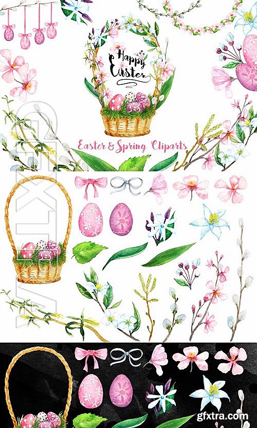 CM - Watercolor Easter and Spring Clipart 549934