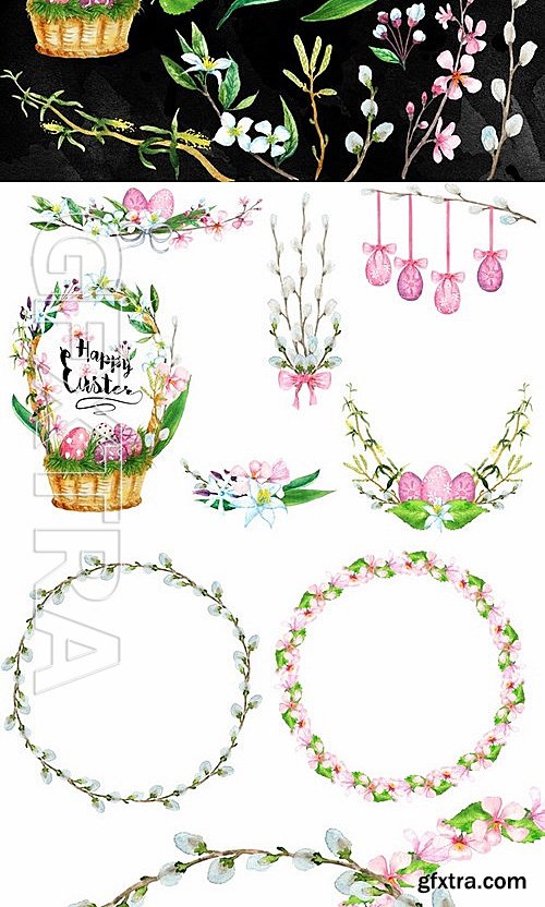 CM - Watercolor Easter and Spring Clipart 549934