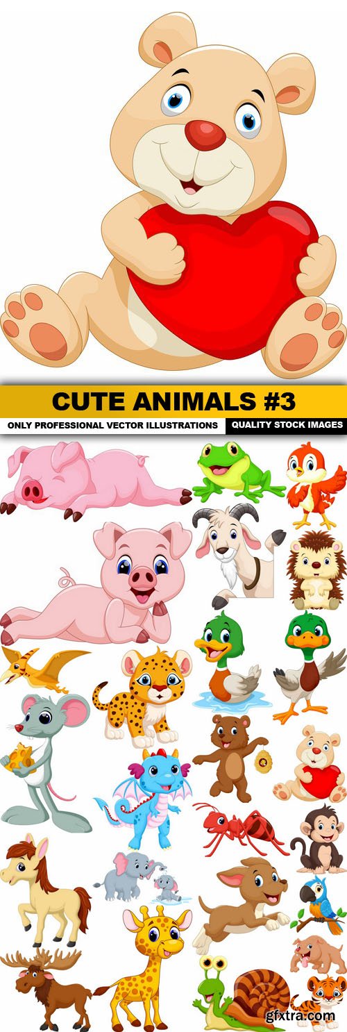 Cute Animals #3 - 25 Vector
