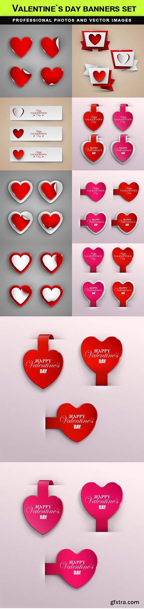 Valentine&#96;s day banners set