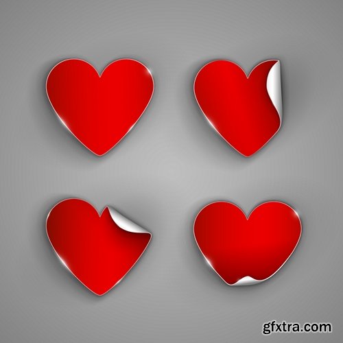 Valentine`s day banners set