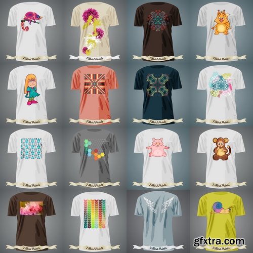 Collection figure pattern image for T-shirt 25 EPS