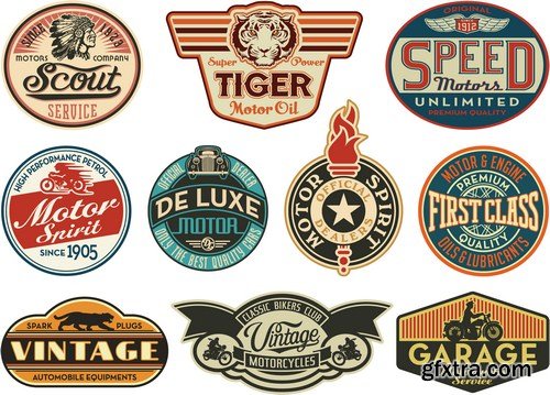 American shops sign boards collection 7x EPS