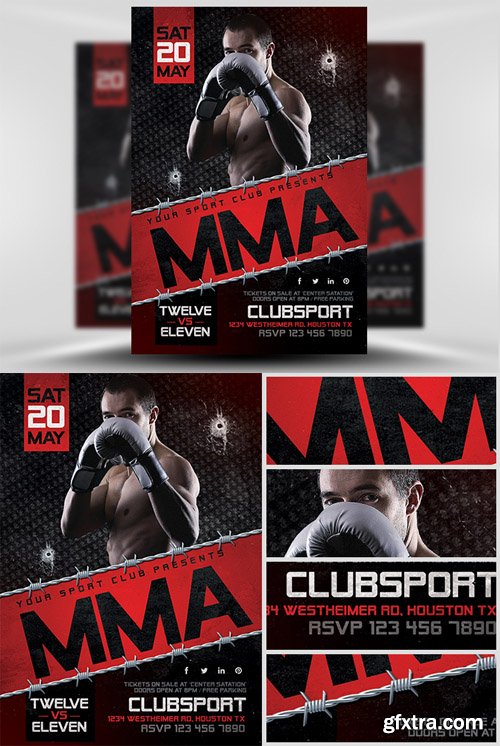 MMA Flyer Template 2 MMA Flyer Template 2