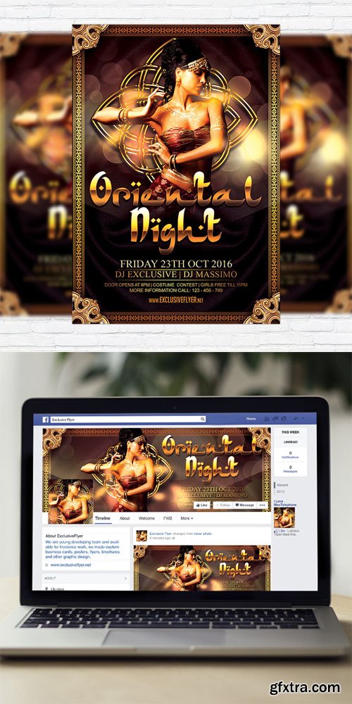Oriental Night Vol.2 - Flyer Template + Facebook Cover