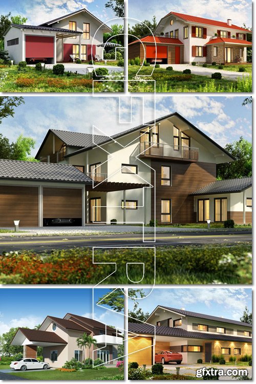 The dream house. 3D render of building - Stock photo