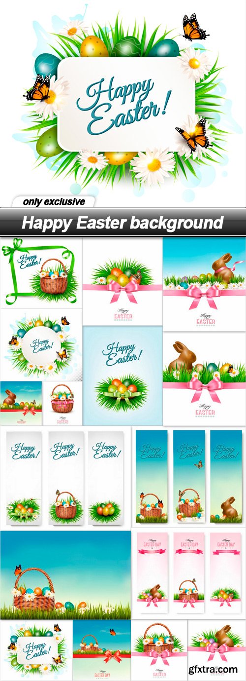 Happy Easter background - 16 EPS