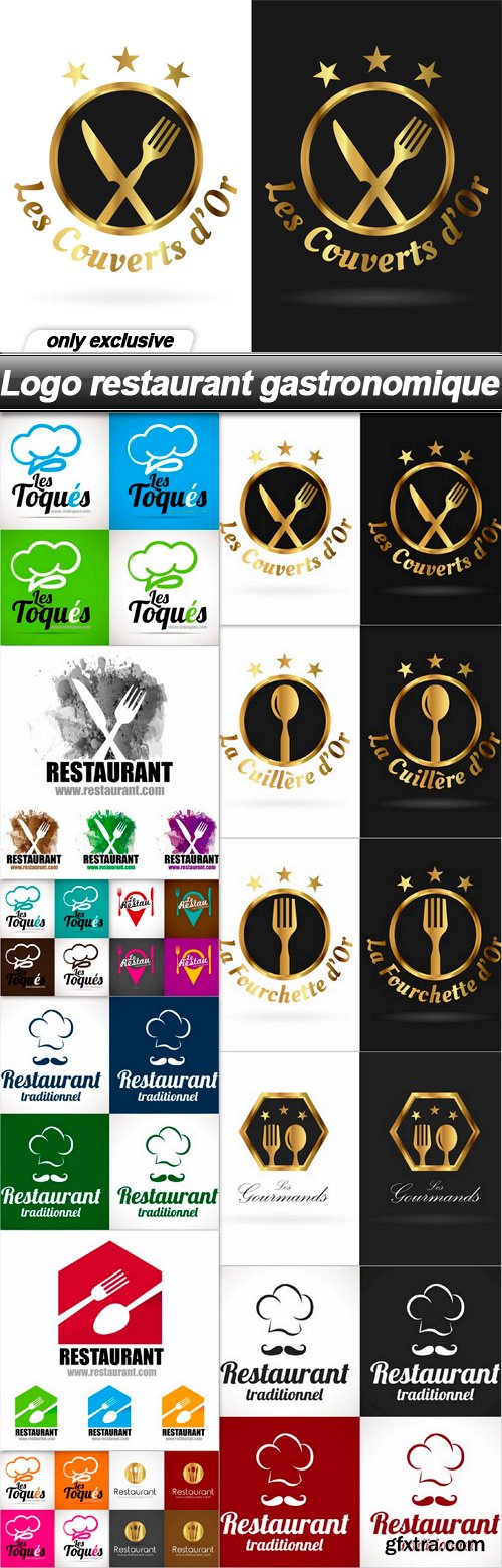Logo restaurant gastronomique - 13 EPS