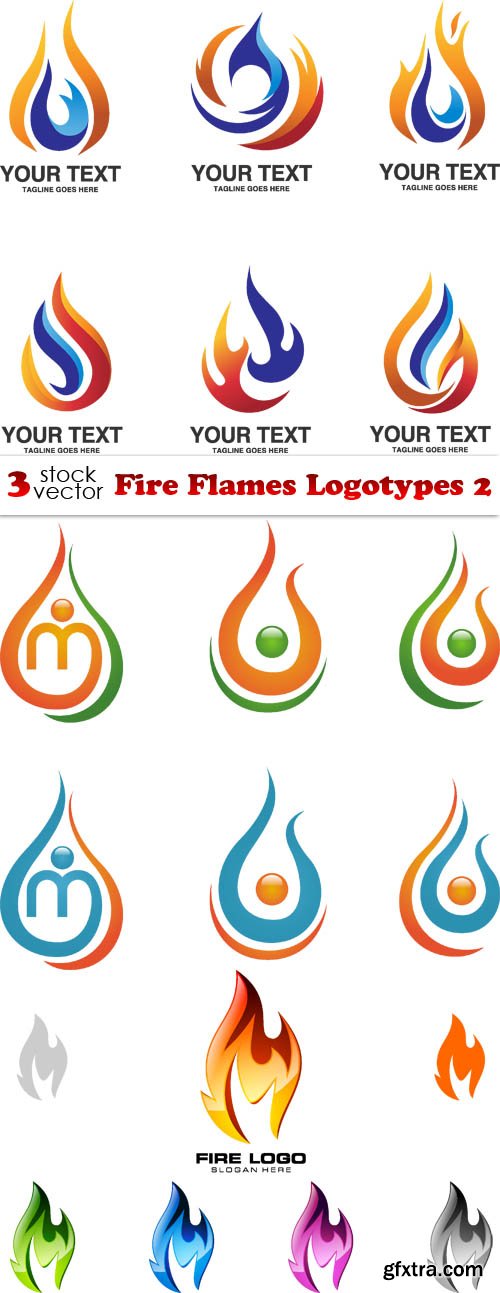Vectors - Fire Flames Logotypes 2