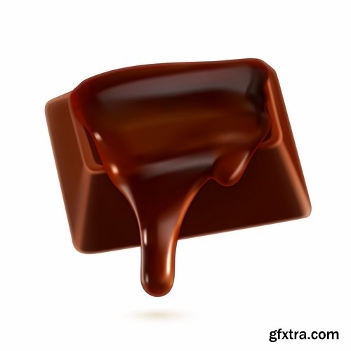 Collection of sweet caramel candy on a stick vector image 25 EPS