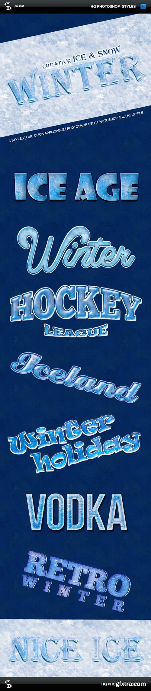 GraphicRiver - Winter Ice and Snow Styles 6119956 GraphicRiver - Winter Ice and Snow Styles 6119956