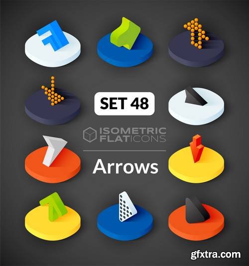 Isometric Flat Icons - 3D Pictograms - Business Symbol Collection 2