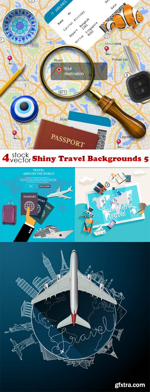 Vectors - Shiny Travel Backgrounds 5
