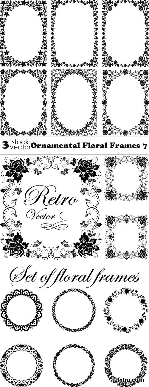 Vectors - Ornamental Floral Frames 7