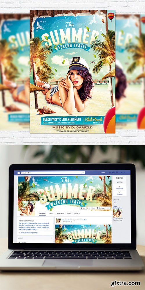 The Summer - Flyer Template + Facebook Cover The Summer - Flyer Template + Facebook Cover