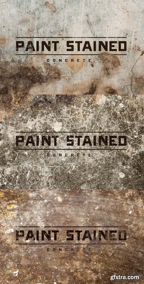 Paint Stained Concrete Brushes and Textures