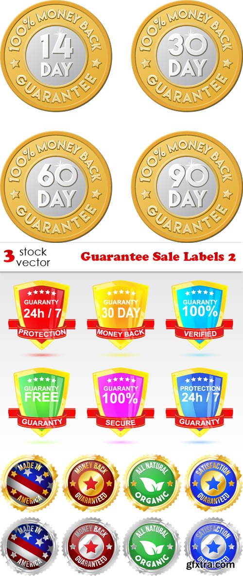 Vectors - Guarantee Sale Labels 2