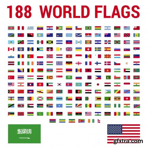 CreativeMarket Flags vector of the world Ai 582659