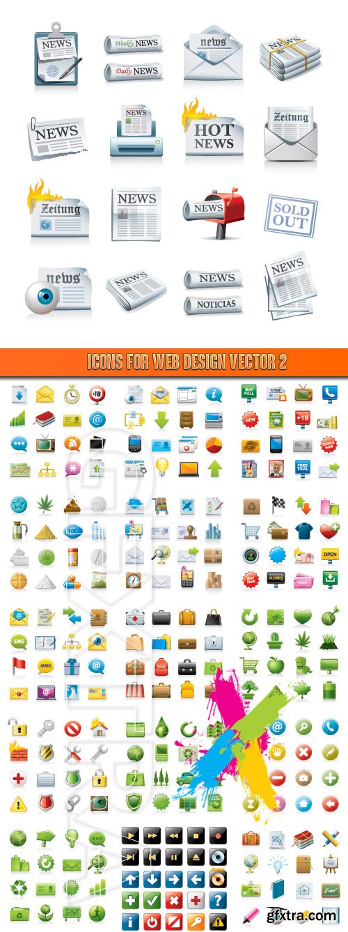 Icons for web design vector 2