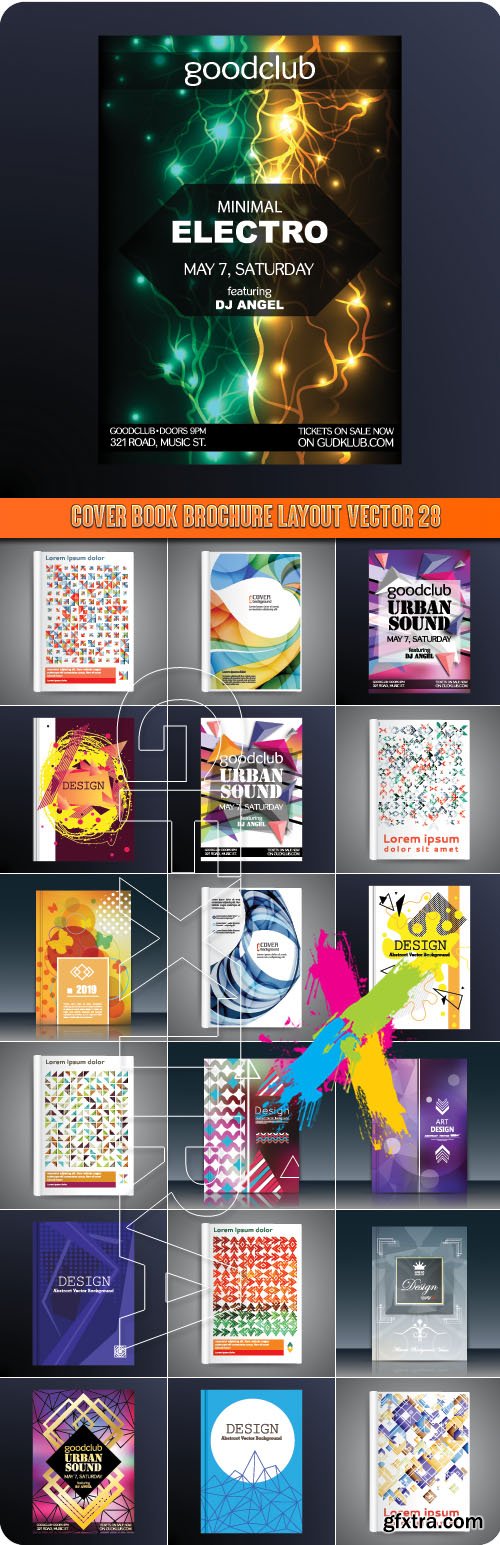 Cover book brochure layout vector 28