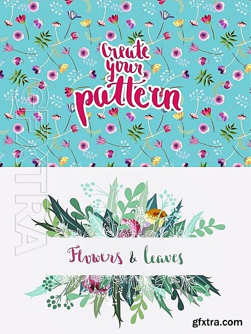 CM - Flowers & Leaves Vector Set 585287 CM - Flowers & Leaves Vector Set 585287