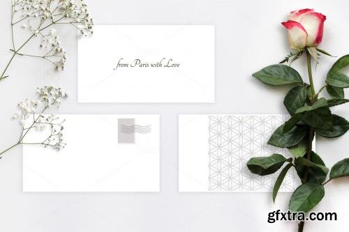 CreativeMarket Layered PSD Mock-up with a Rose 587290