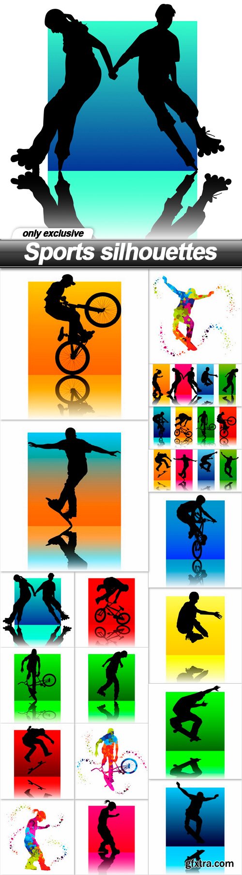 Sports silhouettes - 18 EPS