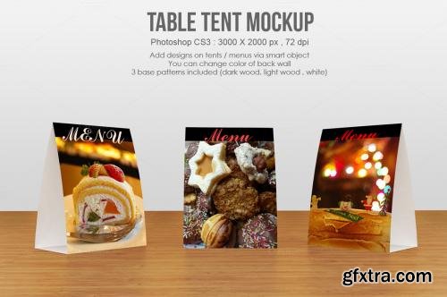 CreativeMarket Table tent / menu Mockup 236776