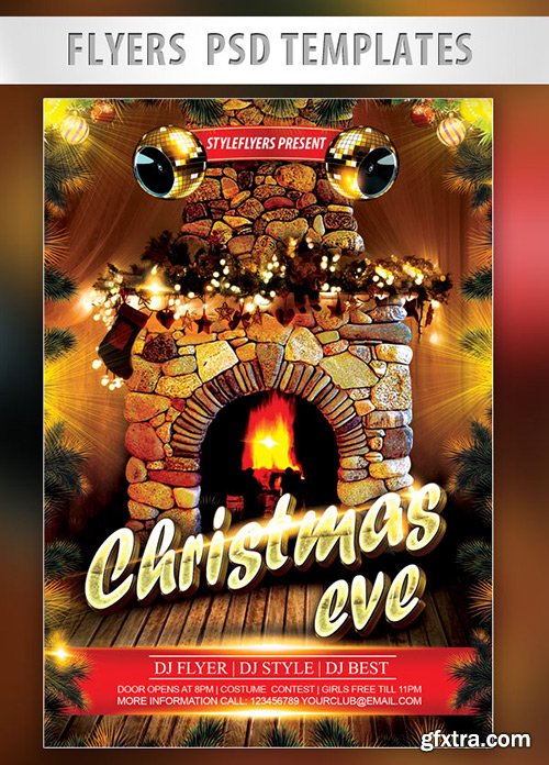 Christmas Eve Flyer PSD Template + Facebook Cover