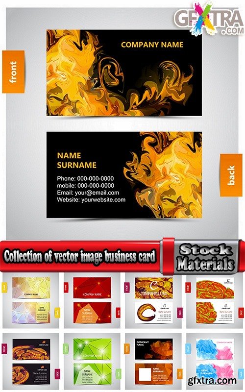 Collection of vector image flyer banner brochure business card 18-25 Eps
