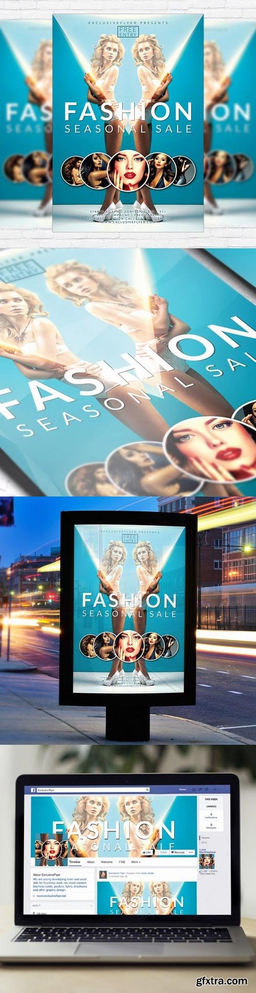 Fashion Seasonal Sale PSD Template + Facebook Cover