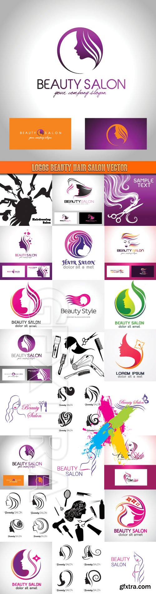 Logos Beauty hair salon vector Logos Beauty hair salon vector