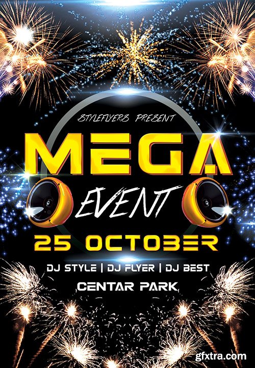 Mega Event PSD Flyer Template + Facebook Cover