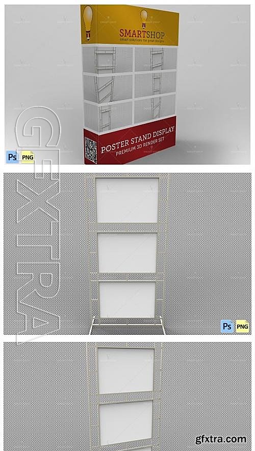 CM - Poster Stand Display 3D Render 583171