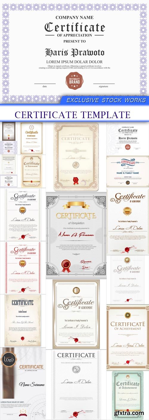 Certificate template 20X EPS Certificate template 20X EPS