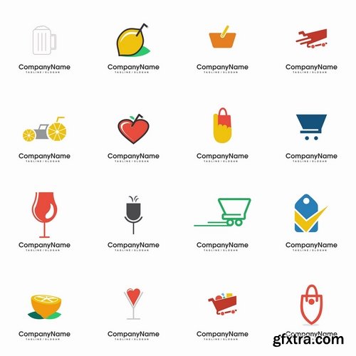 Collection picture vector logo illustration of the business campaign 29-25 EPS