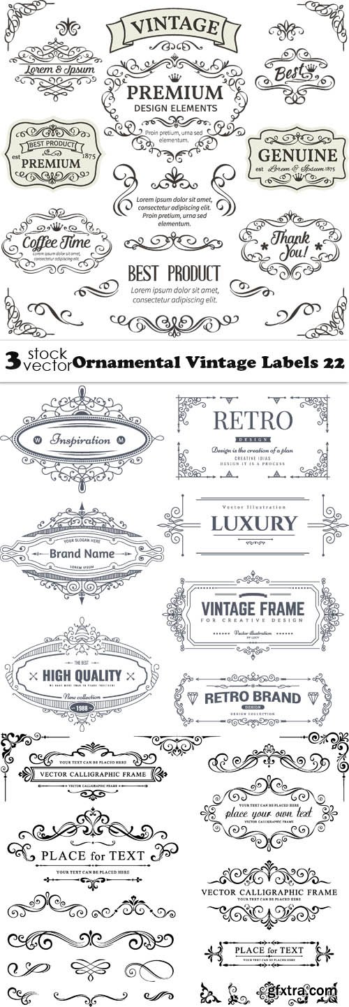 Vectors - Ornamental Vintage Labels 22