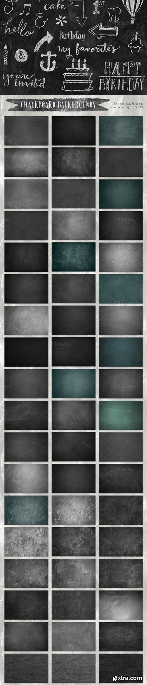 The Authentic Chalkboard Bundle 308xPNG 594864