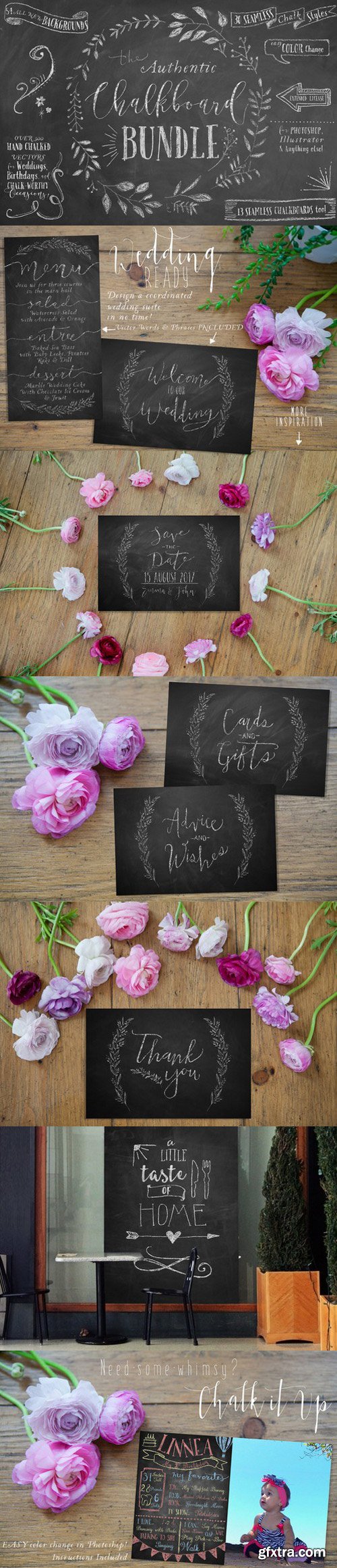 The Authentic Chalkboard Bundle 308xPNG 594864
