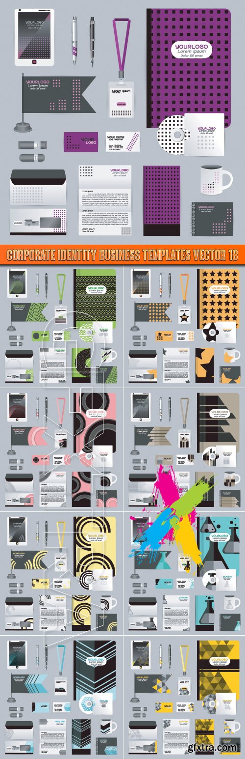 Corporate identity business templates vector 18