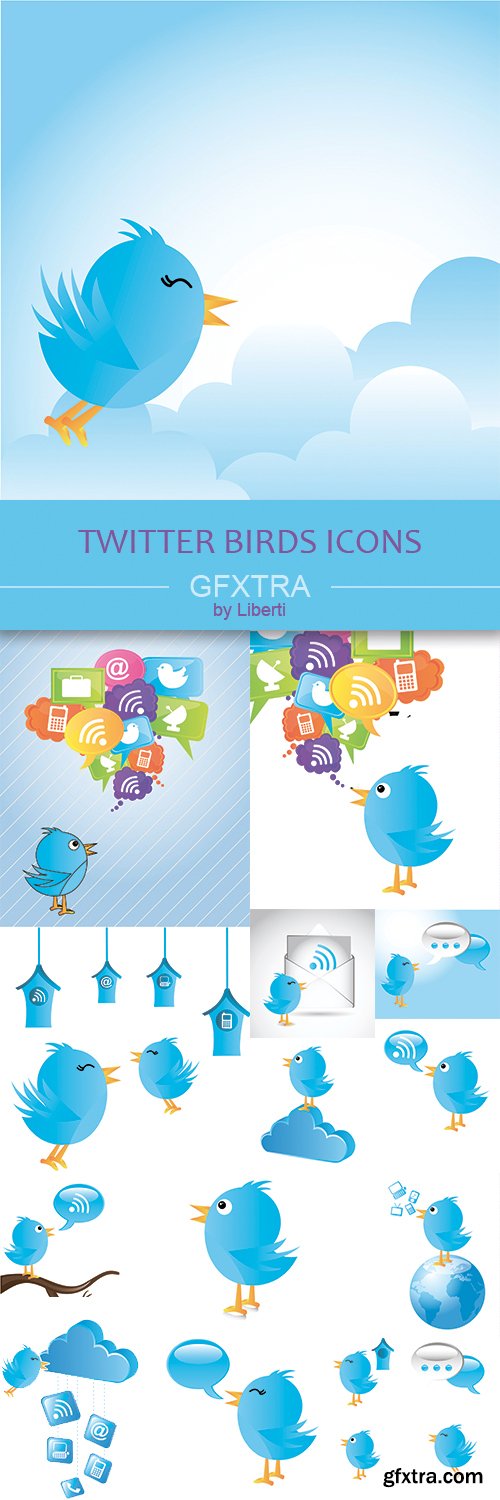 Twitter birds icons