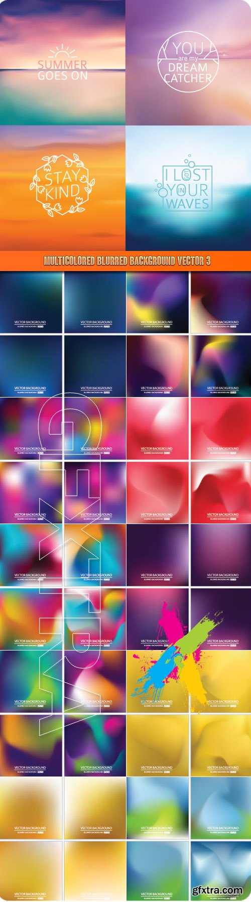 Multicolored blurred background vector 3