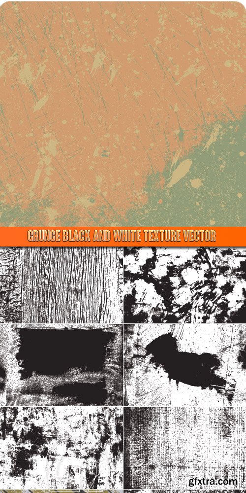 Grunge Black and White Texture vector