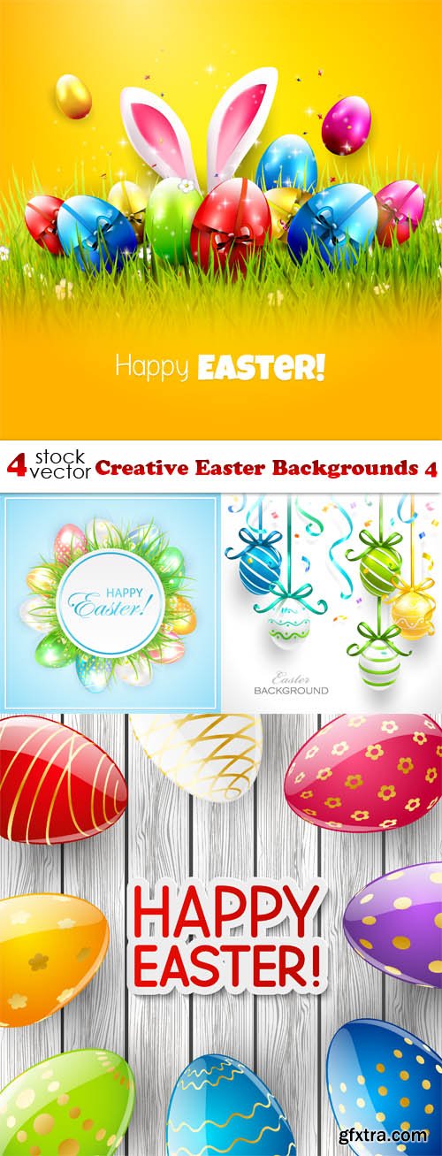Vectors - Creative Easter Backgrounds 4
