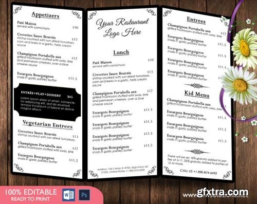 CreativeMarket Restaurant Menu Template 596755