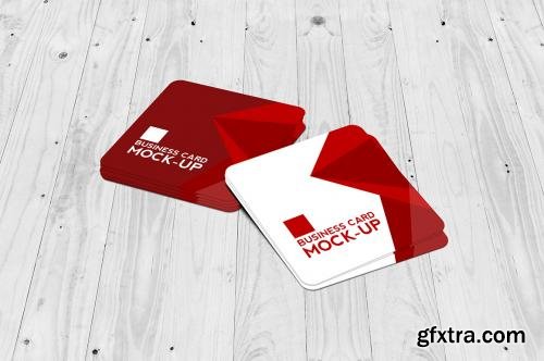 CreativeMarket Square Business Card Mockup Set 594371